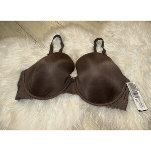 Paramour 255455 Gorgeous Contour Bra Lined Underwire Womens 38DDD Brown New
